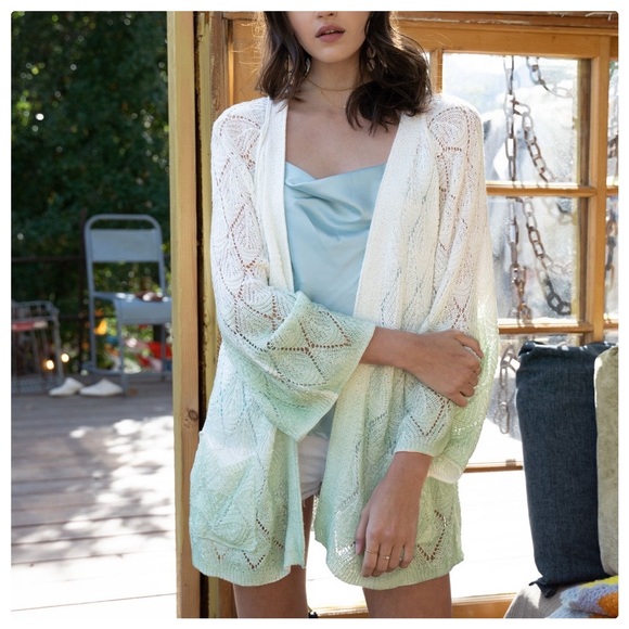 Feeling the Breeze in Pistachio-Ombre Cardigan - Picture 2 of 12
